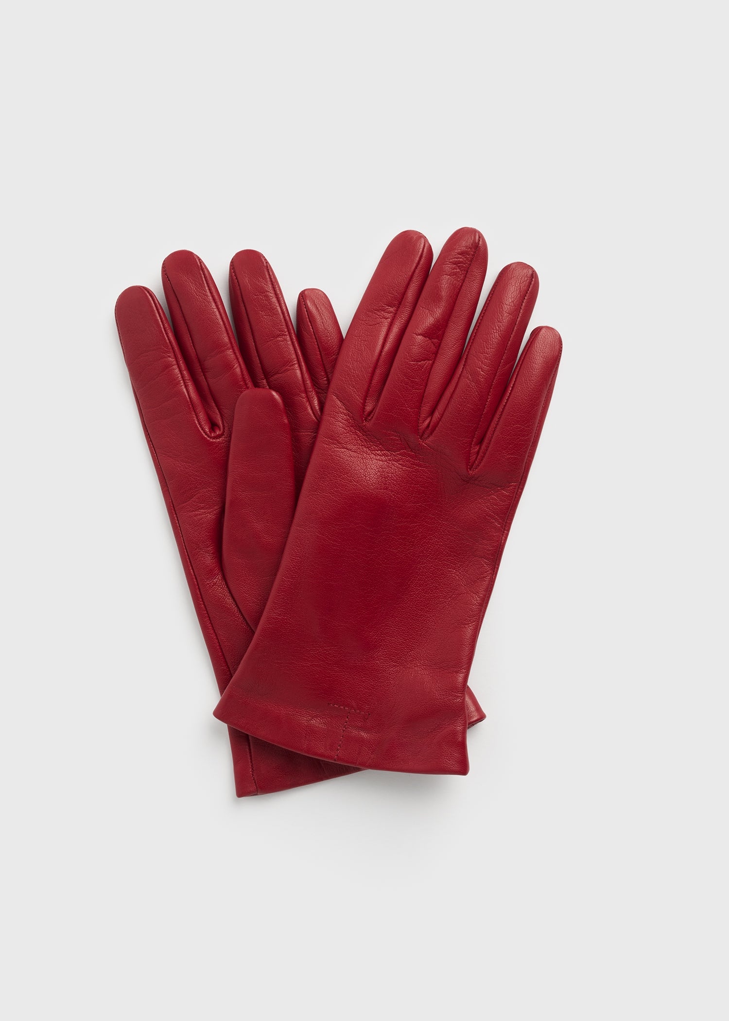 Leather gloves red