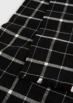Windowpane scarf black/white