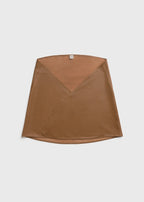 Big leather scarf copper