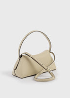 T-lock grained-leather shoulder cashew