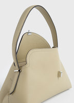 T-lock grained-leather shoulder cashew