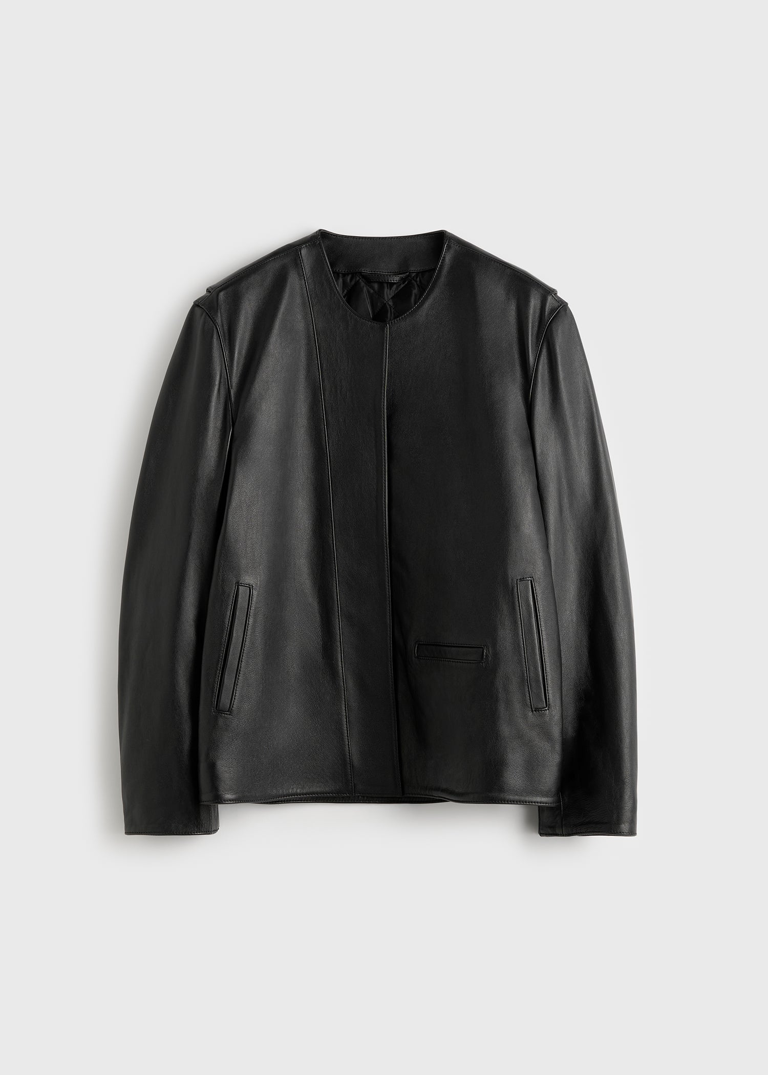 Minimal biker jacket black – TOTEME