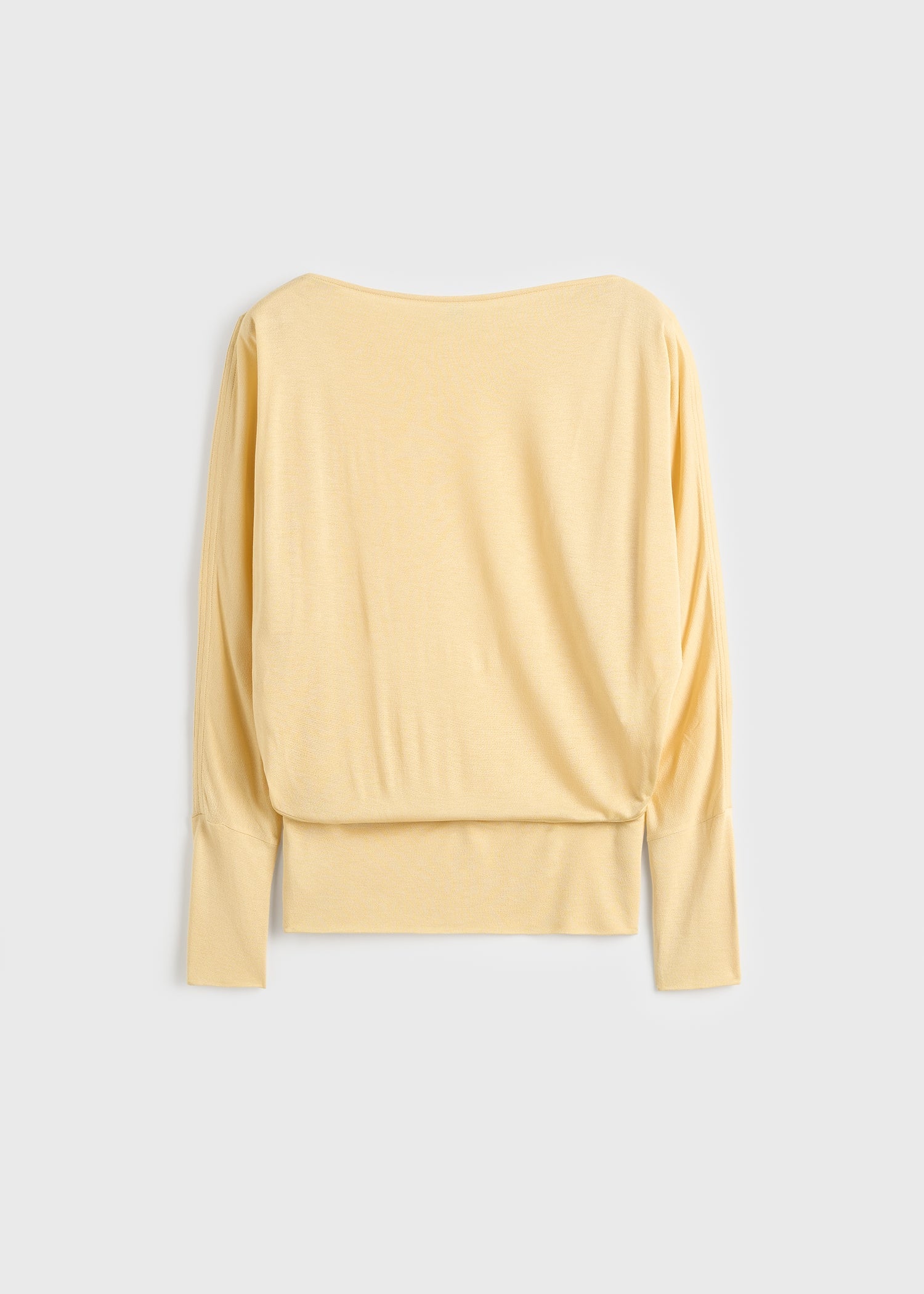 Boatneck jersey top champagne