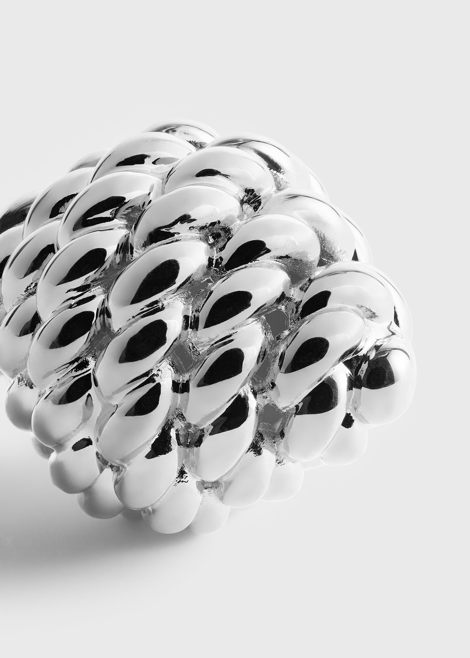 Rope drop earrings silver