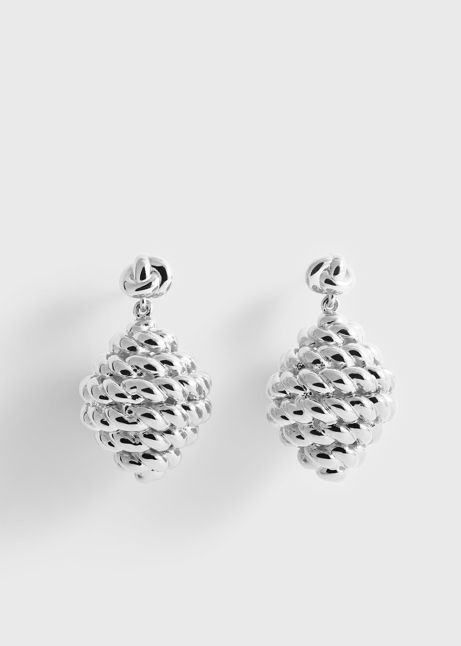 Rope drop earrings silver from Toteme - $550