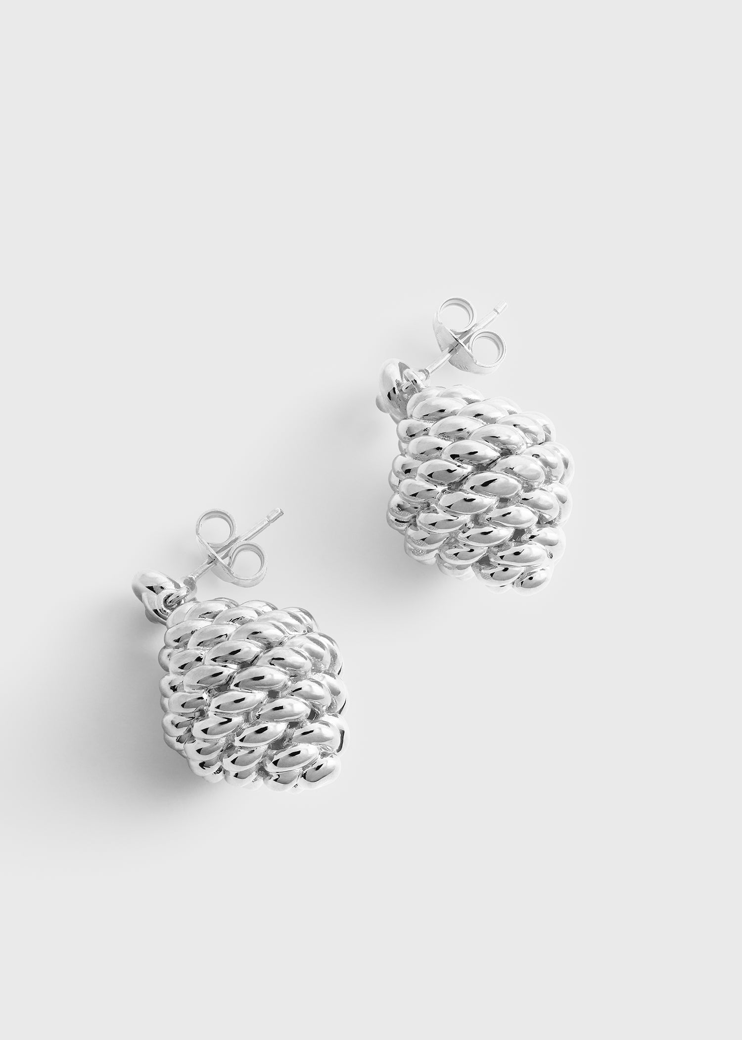 Rope drop earrings silver