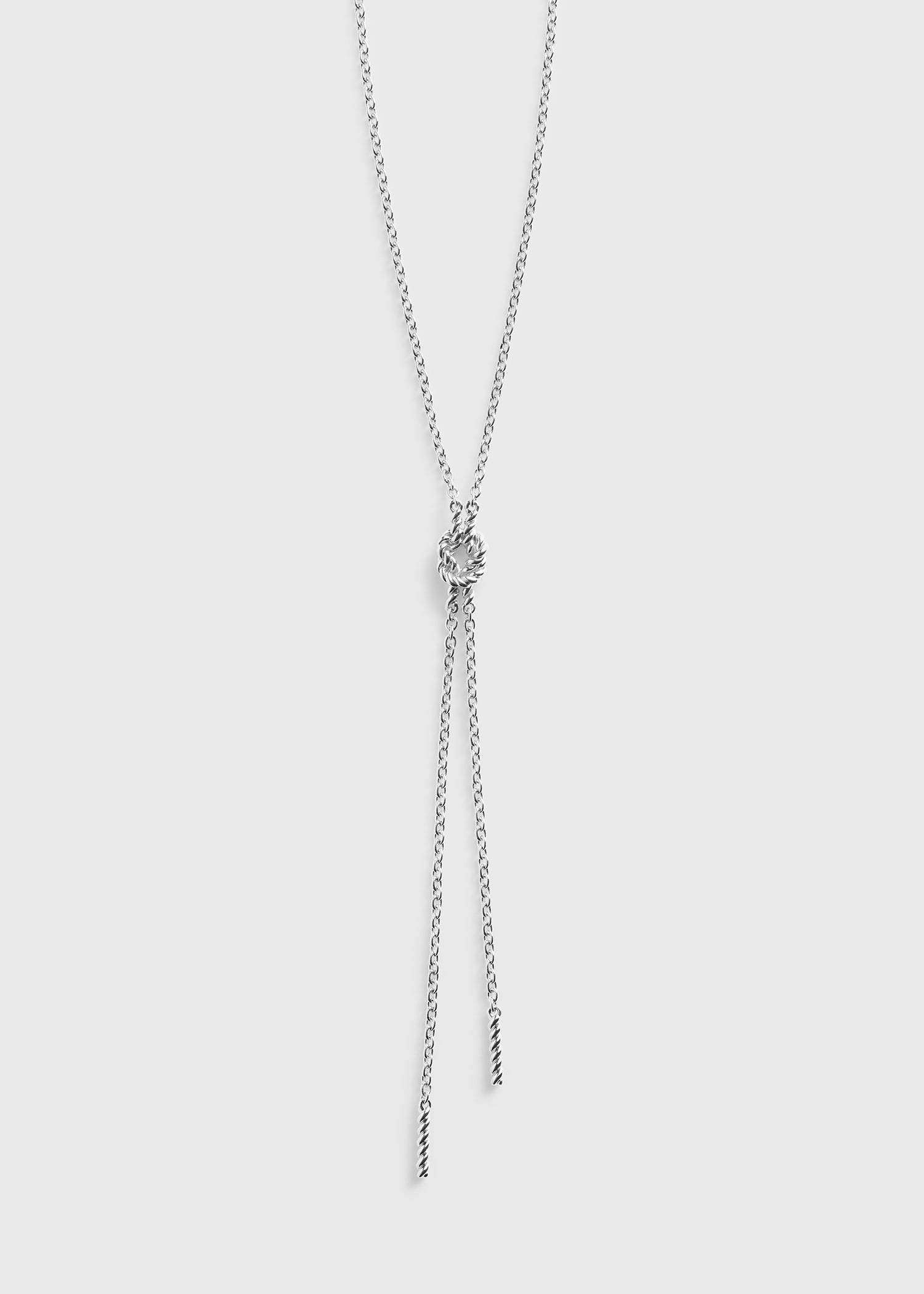 Rope lariat silver