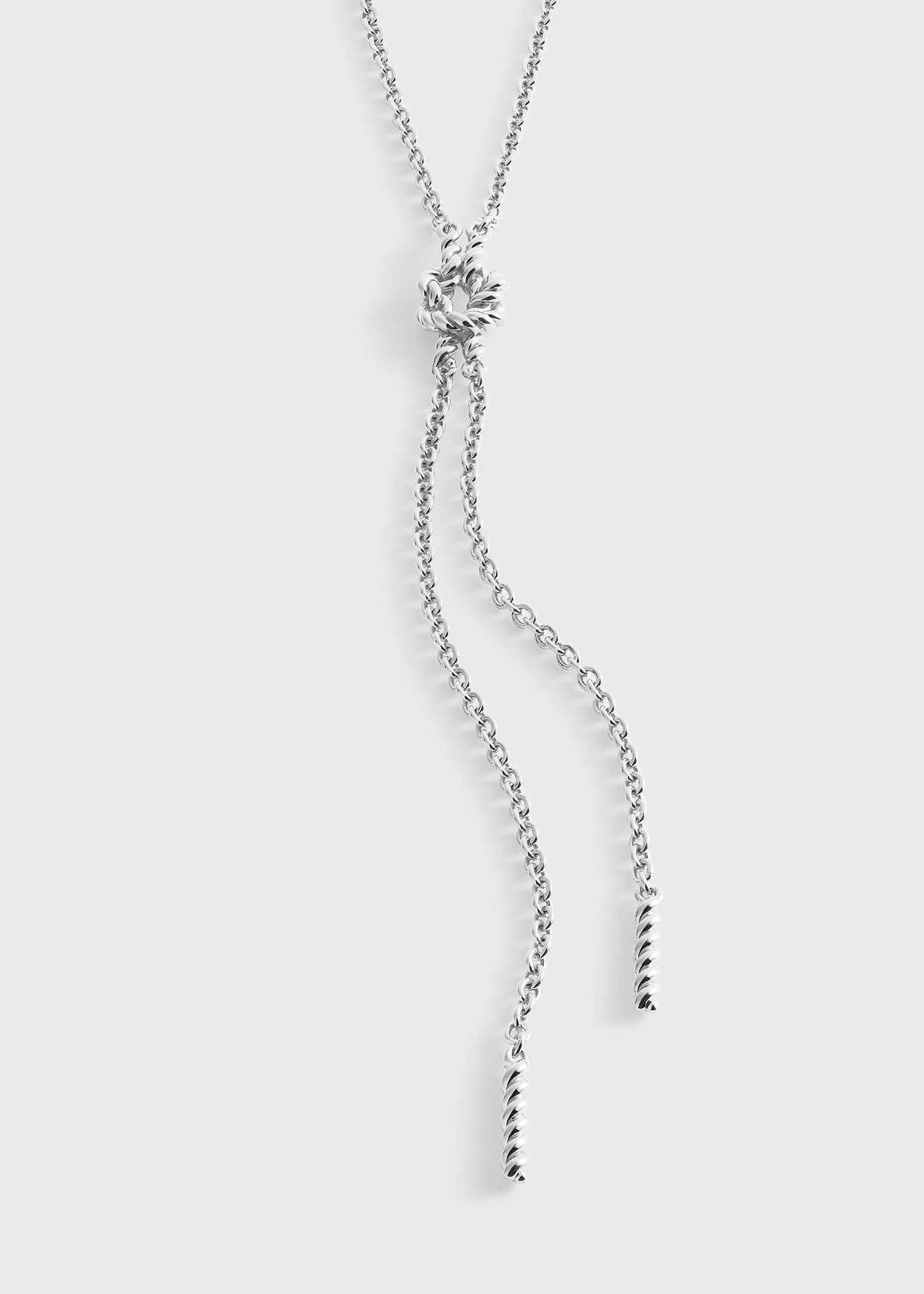 Rope lariat silver