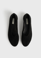 Slip suede ballerinas black