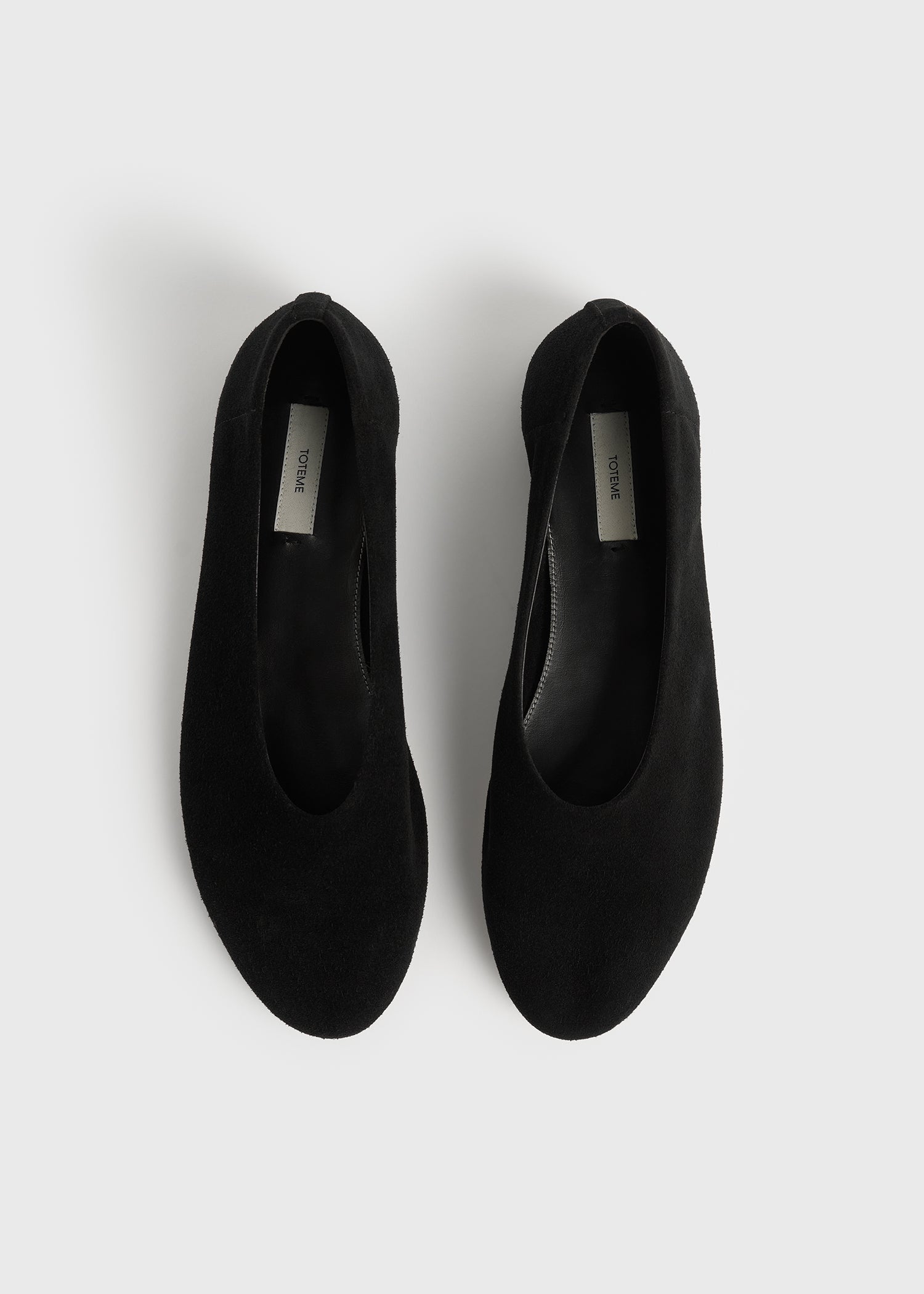 Slip suede ballerinas black