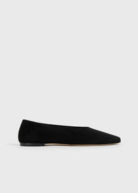 Slip suede ballerinas black