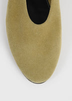 Slip suede ballerinas cashew