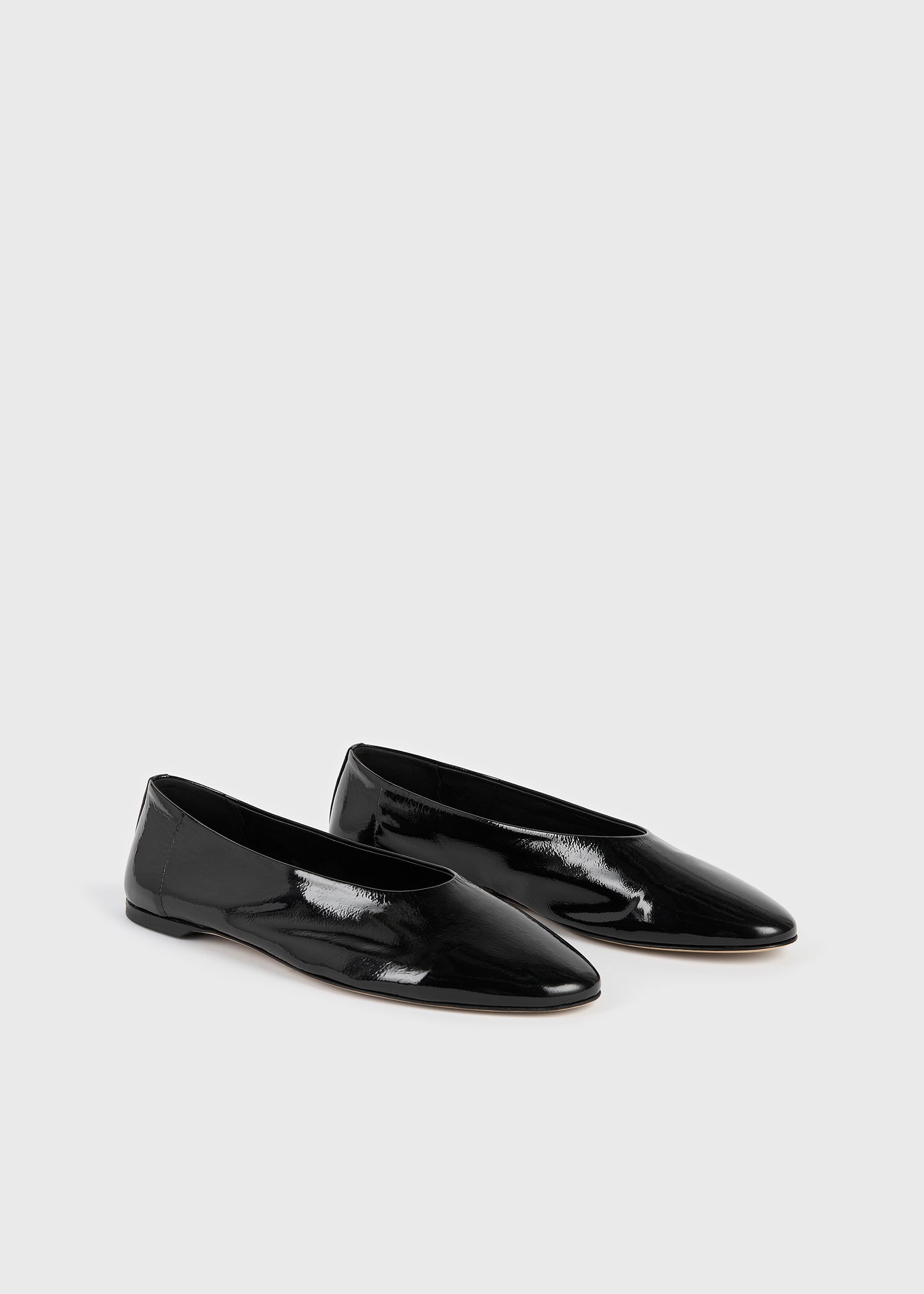 Slip naplack ballerinas black