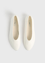 Slip naplack ballerinas off-white