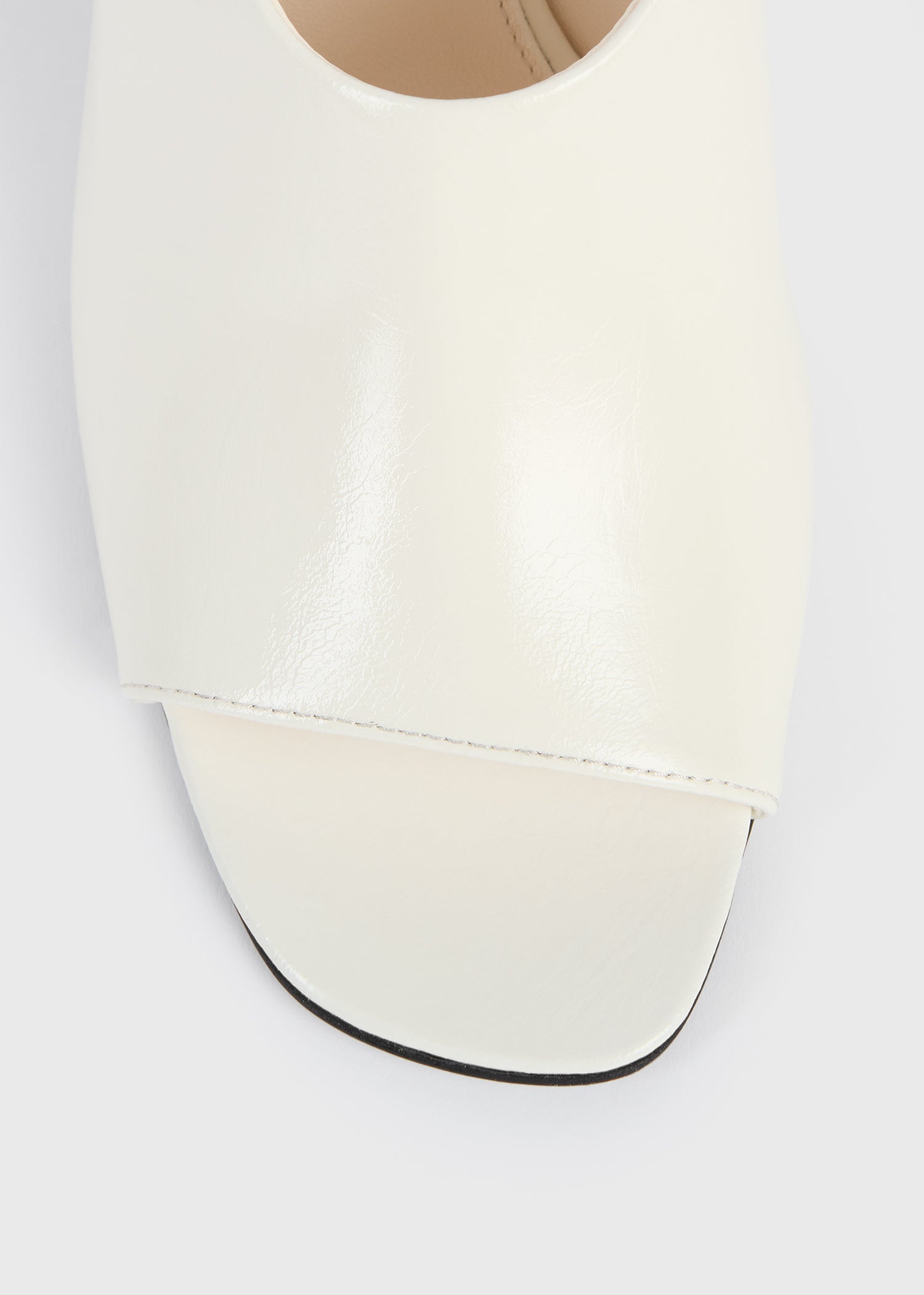 Contour naplack slingbacks off-white