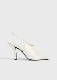 Contour naplack slingbacks off-white