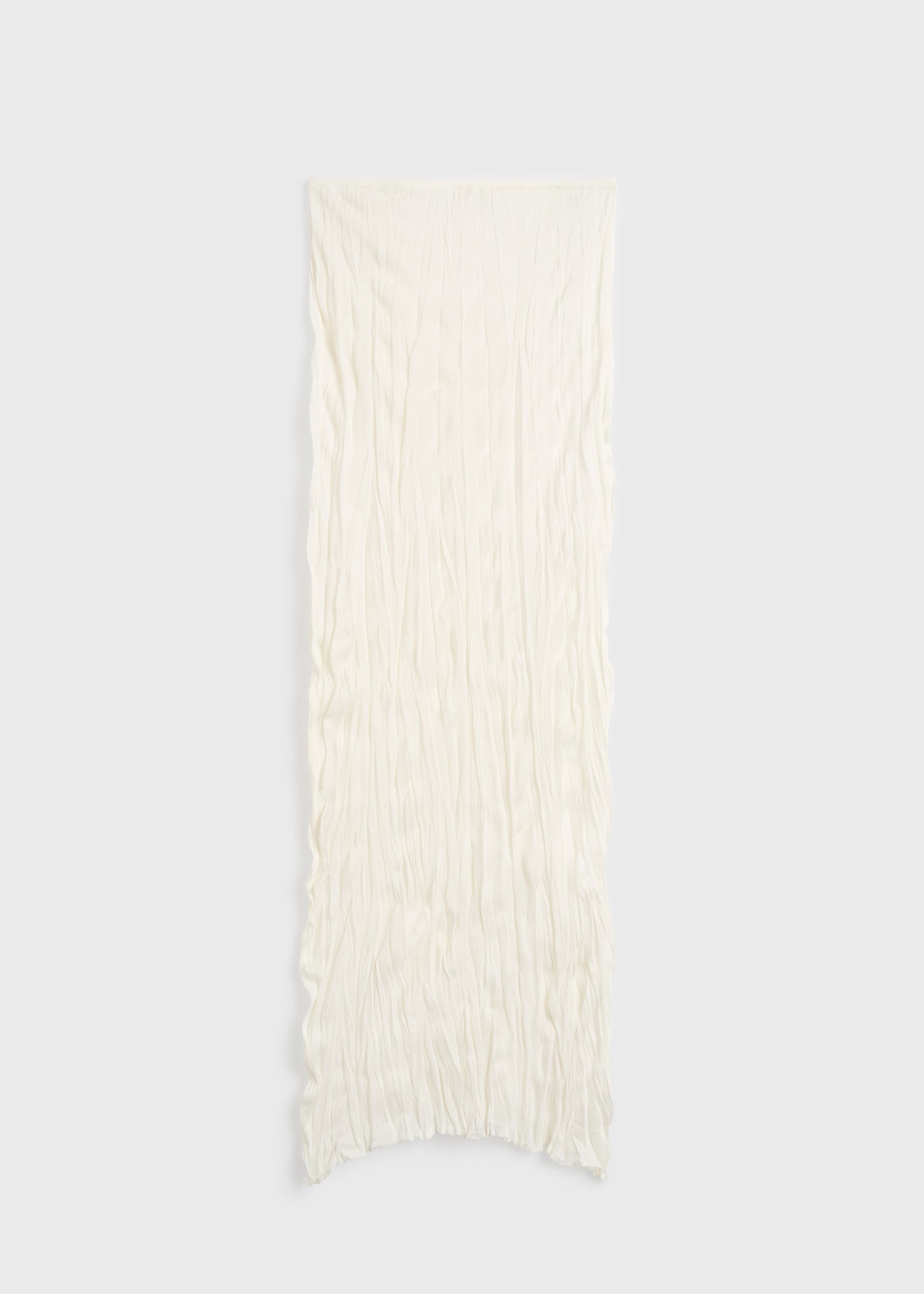 Crinkled knit skirt white