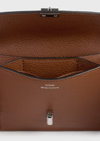 T-lock grained-leather cardholder sienna