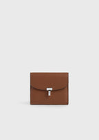 T-lock grained-leather cardholder sienna