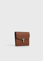 T-lock grained-leather cardholder sienna