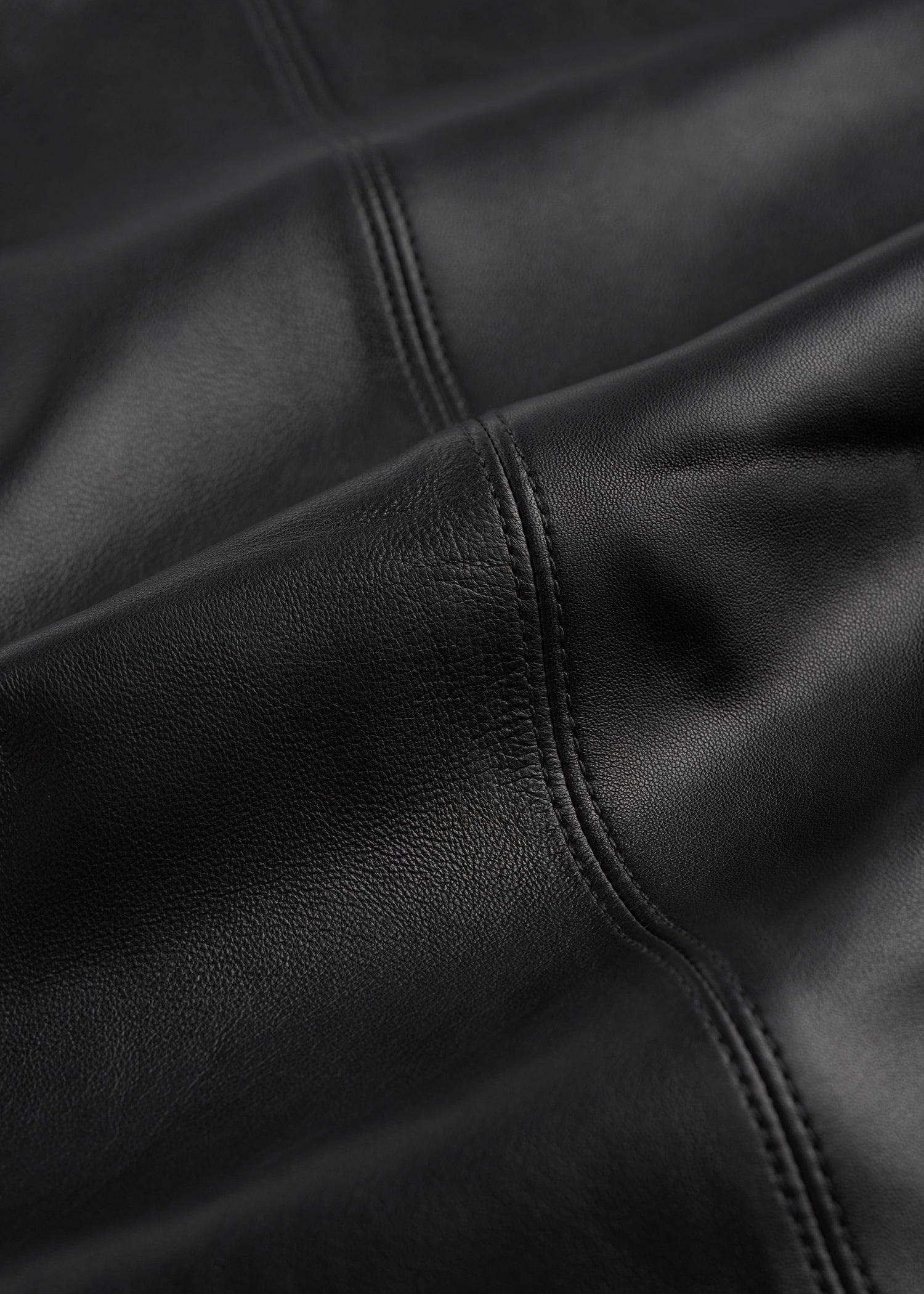 Big leather scarf black