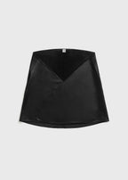 Big leather scarf black