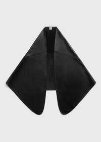 Big leather scarf black