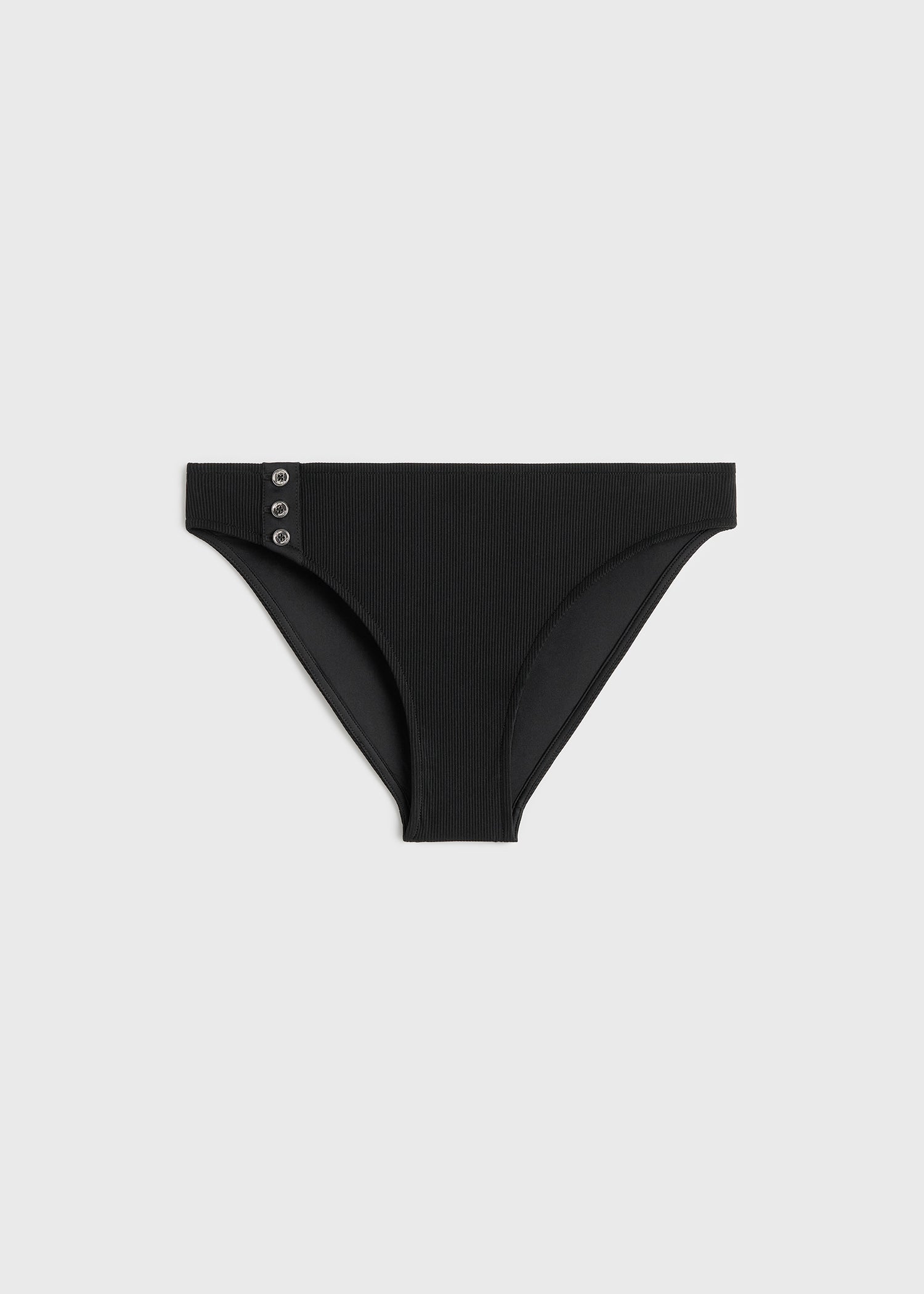 Ribbed bikini bottom black
