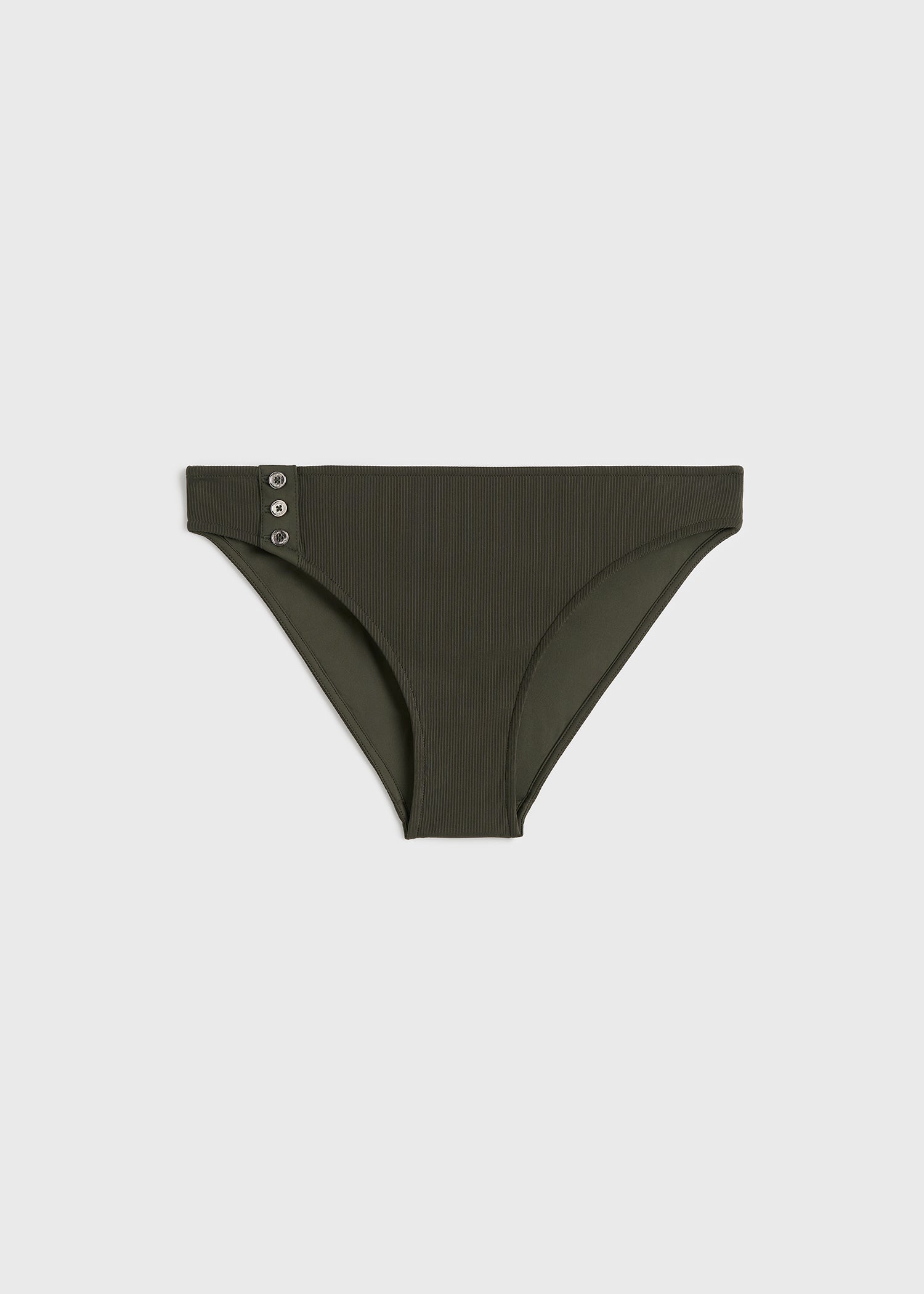 Ribbed bikini bottom dark green
