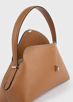 T-lock grained-leather shoulder tan