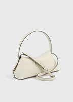 T-lock grained-leather shoulder milk