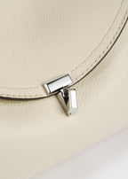 T-lock grained-leather shoulder milk