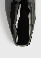 Shearling riding boots black/beige