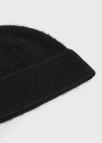 Brushed cashmere beanie black