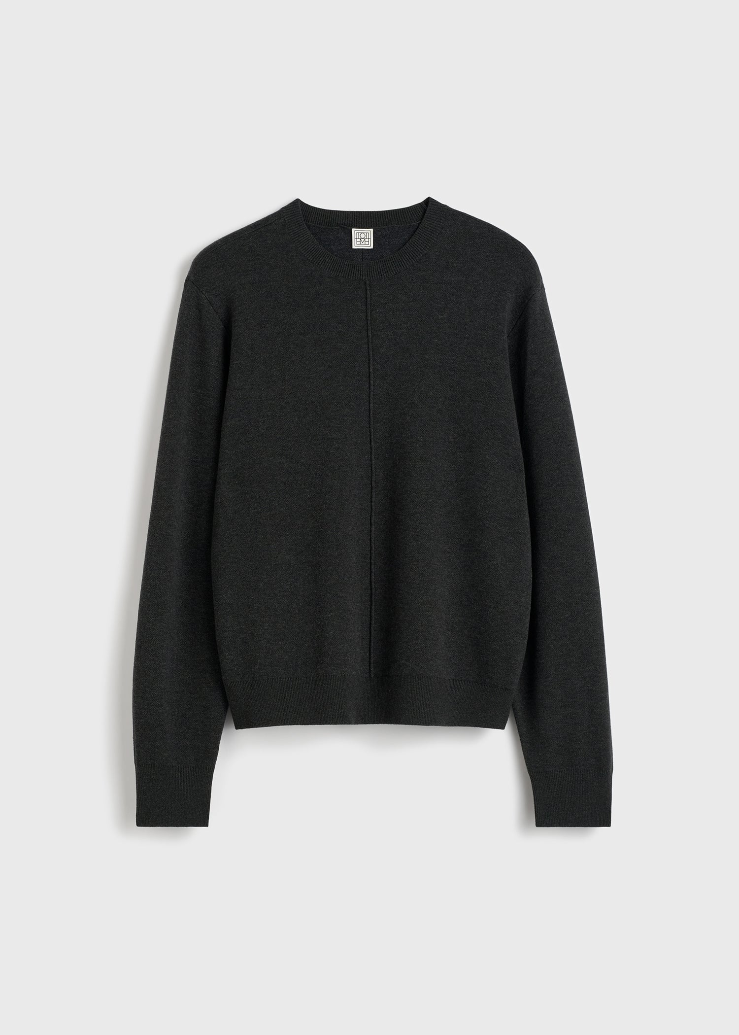 Pintucked sweater charcoal