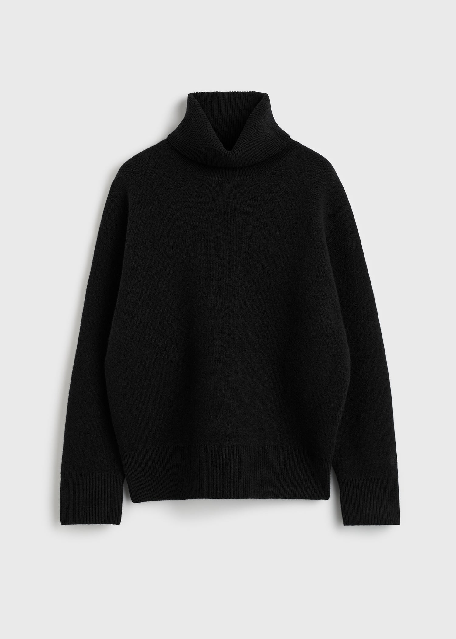Totême Wool cashmere turtleneck black Double-knit turtleneck black – TOTEME