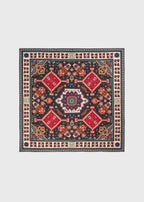 Winter blanket scarf navy/red