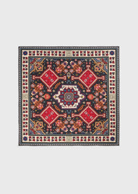 Winter blanket scarf navy/red