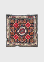 Winter blanket scarf navy/red