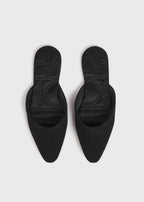 Wool-cashmere lounge slippers black