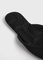 Wool-cashmere lounge slippers black