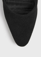 Wool-cashmere lounge slippers black