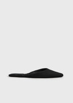 Wool-cashmere lounge slippers black