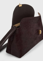 T-lock pony hair clutch wine