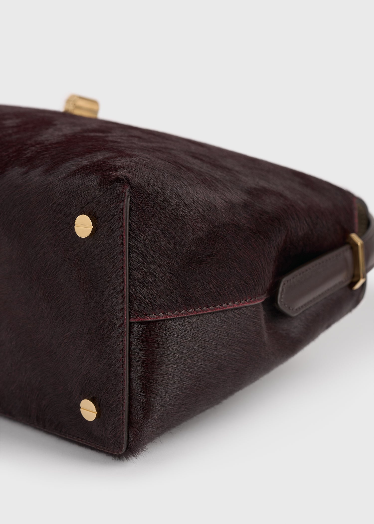 T-lock pony hair top handle wine