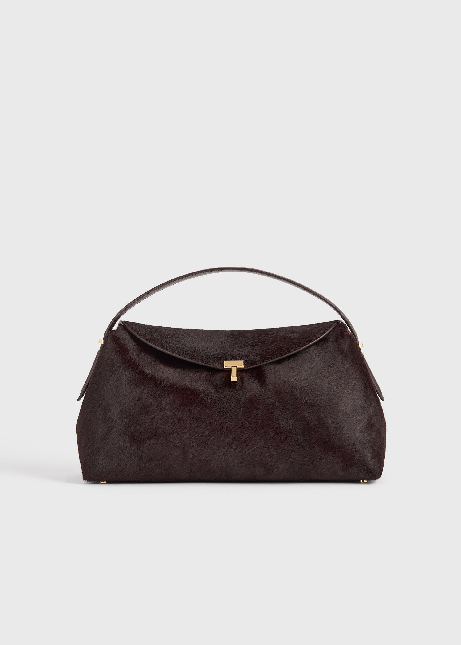 T-lock pony hair top handle wine