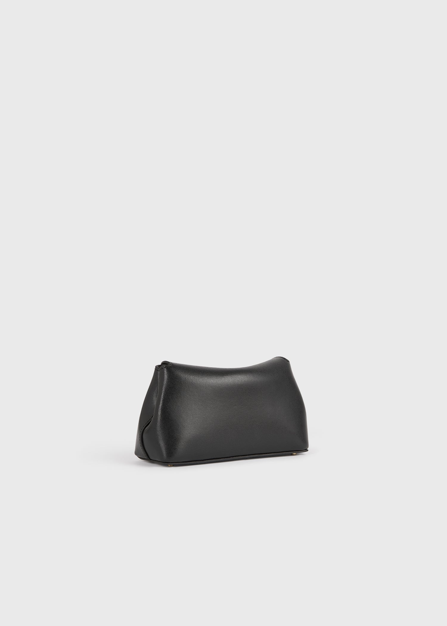 Mini T-lock leather clutch black
