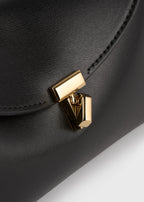 Mini T-lock leather clutch black