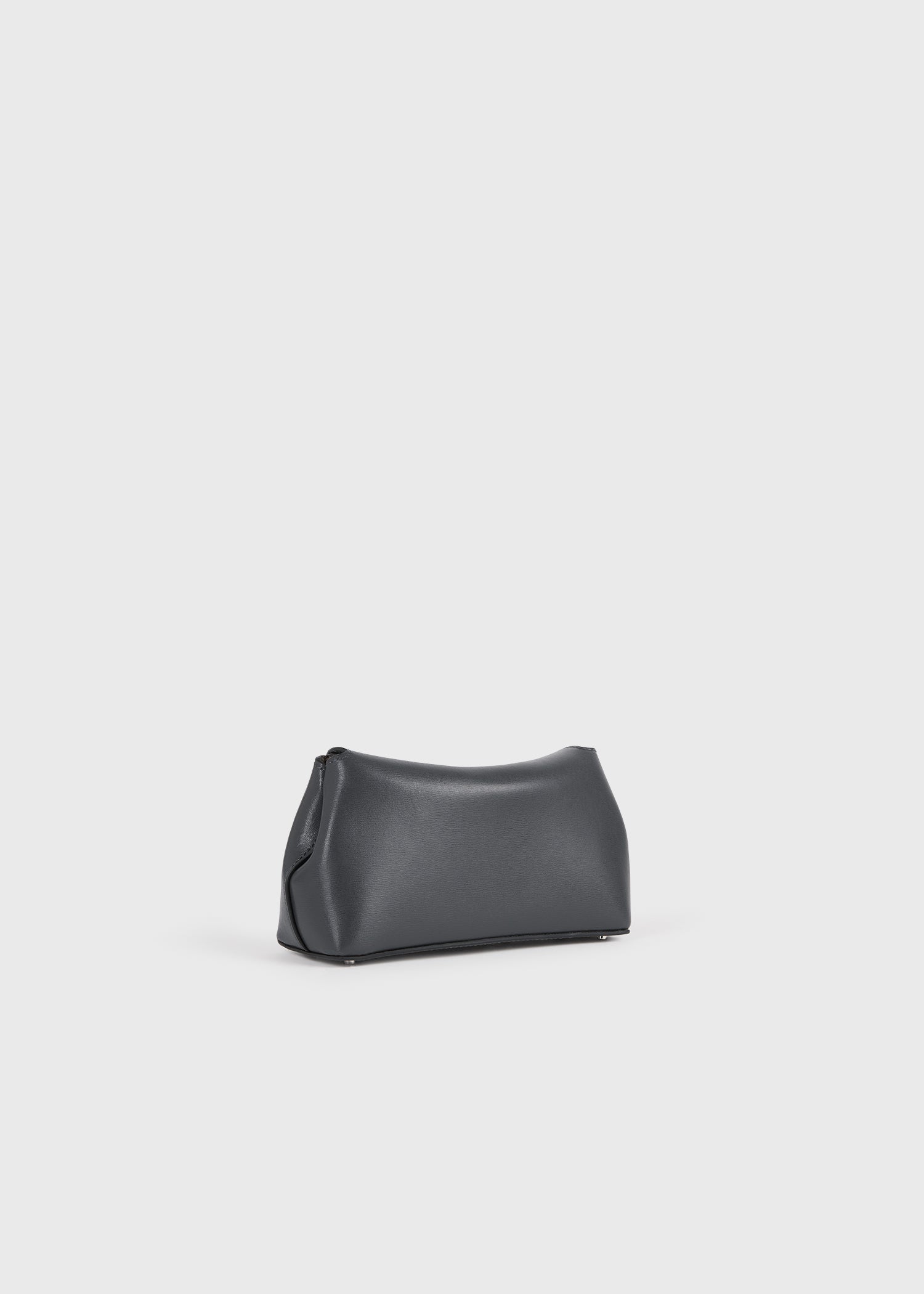 Mini T-lock leather clutch shark