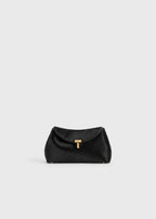 Mini T-lock pony hair clutch black